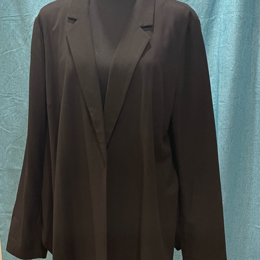 Chico’s Black Blazer Lining Black Polka Dots